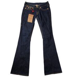 True Religion Joey 26 Big T Wide Leg Blue Jeans NWT NEW $205 MSRP